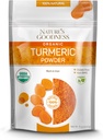 Nature 's Goodness Organic Turmeric Powder 124; Pure Ground Curcuma Root Spice 124; Raw Vegan Turmeric Curcumin Seasoning Rich dalam Vitamin & Natural Antioksidants 14; Non-GMO Gluten- Gratis 8 oz