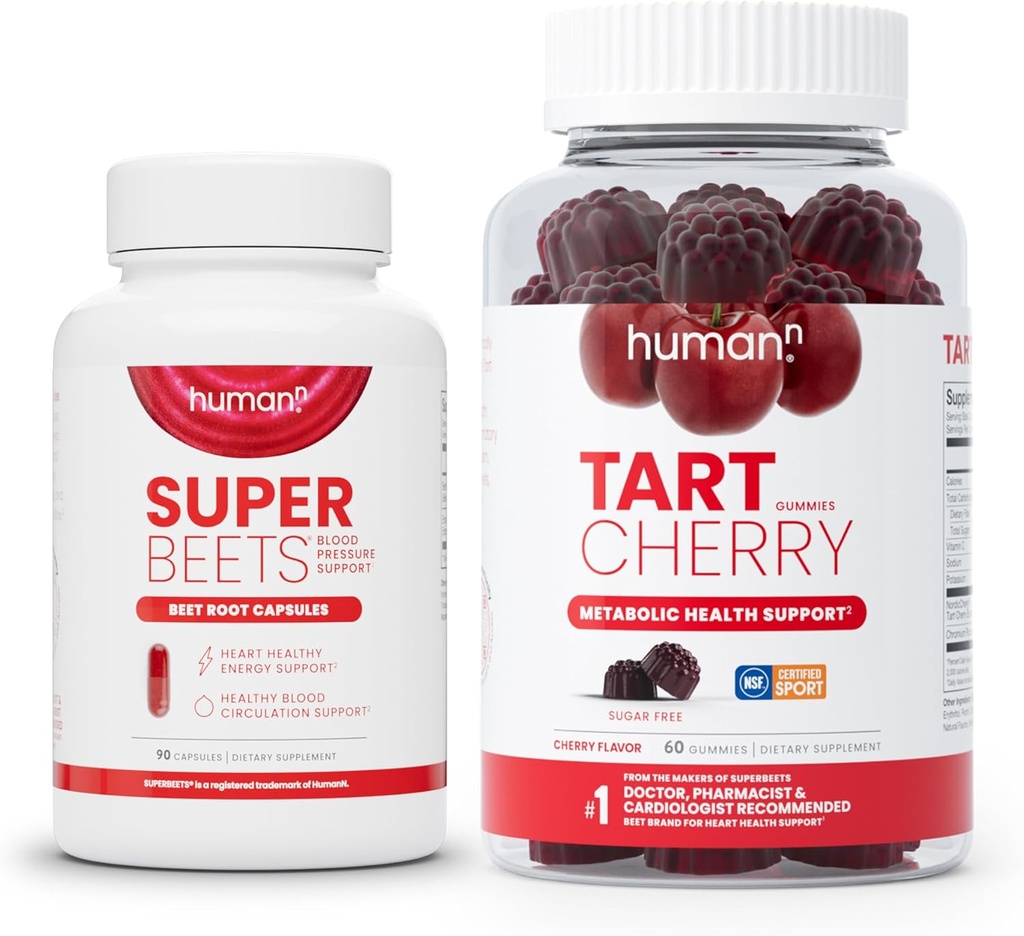 Humann SuperBeet Baet Root Capsules dan Tart Cherry Gummies