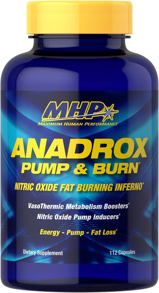 MHP Anadrox Pompa & Bakar, Nitric Oxide Fat Burning Inferno, 112 kapsul