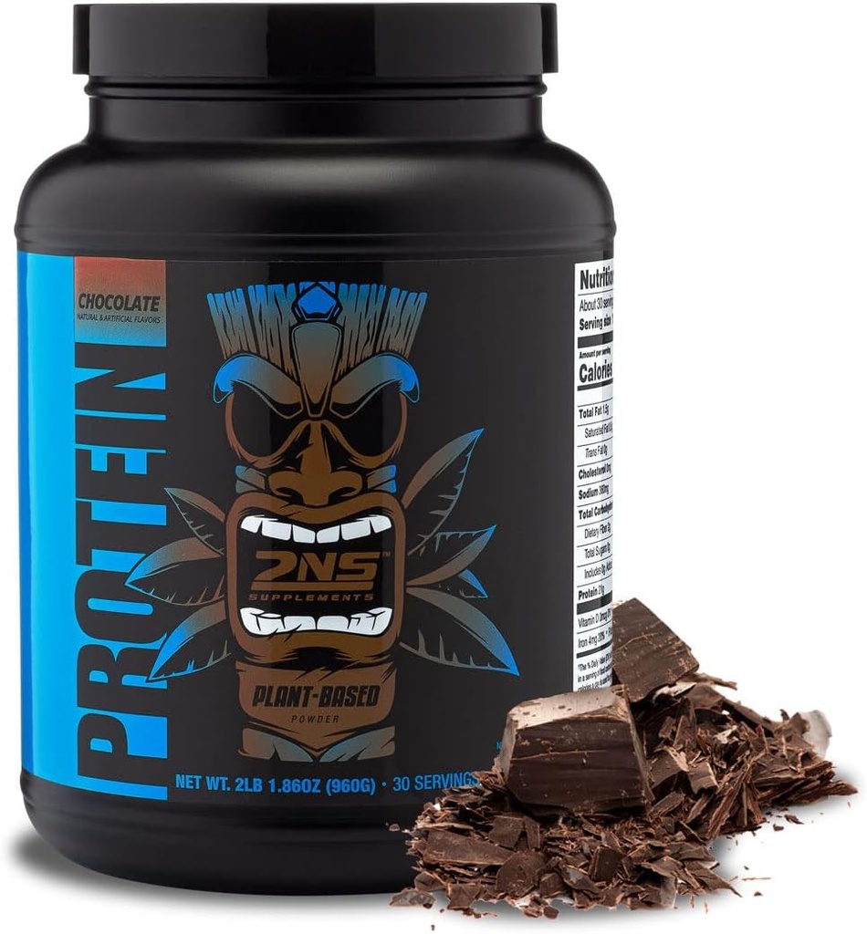 Suplemen Alam ke-2 - Plant-Based Protein, Coklat, 30 Hamba, 2,2 LB - 21G Vegan Protein & EAS untuk Mendukung Pertumbuhan Muscle & Recovery - Tidak Ada Sugars Ditambahkan & Membuat Tanpa Soy, Gluten atau GMO