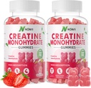 Creatine Monohydrate Gummies 5000mg for Men & Women, Chewables Creatine Creatine Monohydrate for Muscle Strength, Muscle Builder, Energy Boost, Pre- Workout Supplication -180 Strawberry Gummies