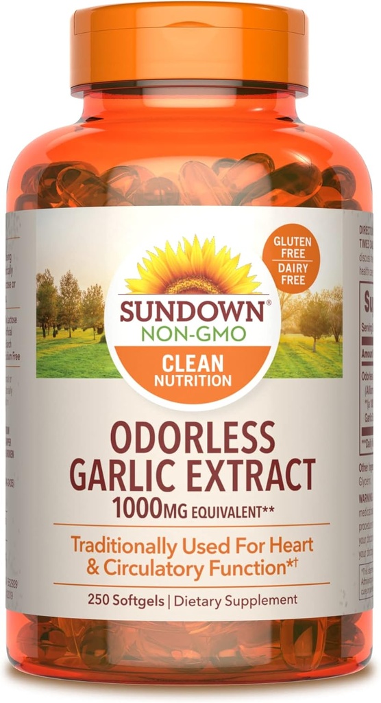 Sundown Bawang putih Tambahan, 250 Softgels