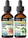 BIO KRAUTER Sarsaparilla Tacrture 2 Fl Oz. & Gotu Kola Tincture 2 Fl.