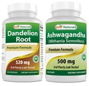 Ekstrak Terbaik Dandelion Root 520 mg & Ashwagandha Ekstrak 500 Mg