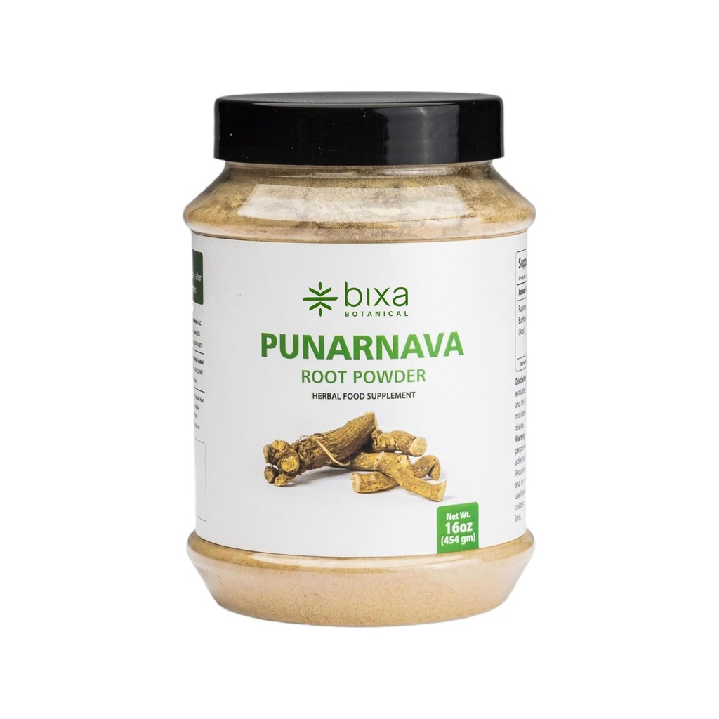 bixa BOTANICAL Punarnava powder, Boerhavia Diffusa - Dupport Kidney Detox and Liver Health - Steam Treated, Vegan, Non-GMO, 100% Pure Ayurvedic Herbal Suplemen, 16 Oz
