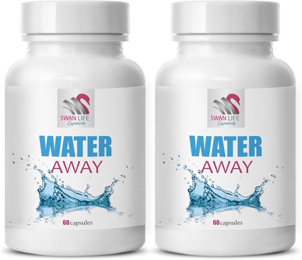 Sumur Herbal - AIR AWAY - Rumus Diuretik, Dukungan Air, Keseimbangan cairan Alam, Kapsul Diuretik, Keseimbangan cairan Herbal, Dukungan Alam, Kompleks Alam 2 Botol 120 Caps