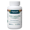 Pattern Wellness Ashwagandha Complex for Men & Women - KSM-66 & Black Pepper Extract - Whole Body & Heart Health - Support Stress & Mood - Non-GMO - 60 Vegan Capsules