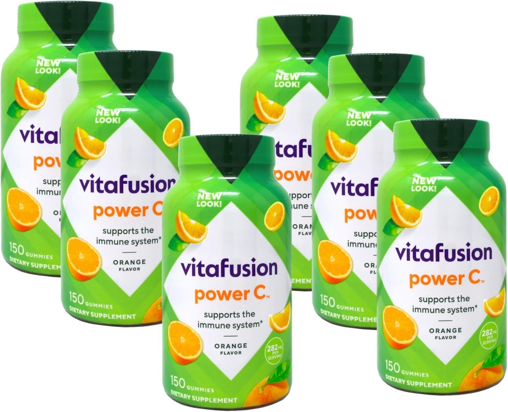 Vitafusion Power C Gummy Vitamin for Dewata Orange - 150 ct, Paket 6
