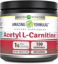 Amazing Formulas Acetyl L- Carnitine 100 Grams (3.5 Oz) supplement £124; 100 Servings 14; Non-GMO 124; Gluten Free 124; Made in USA