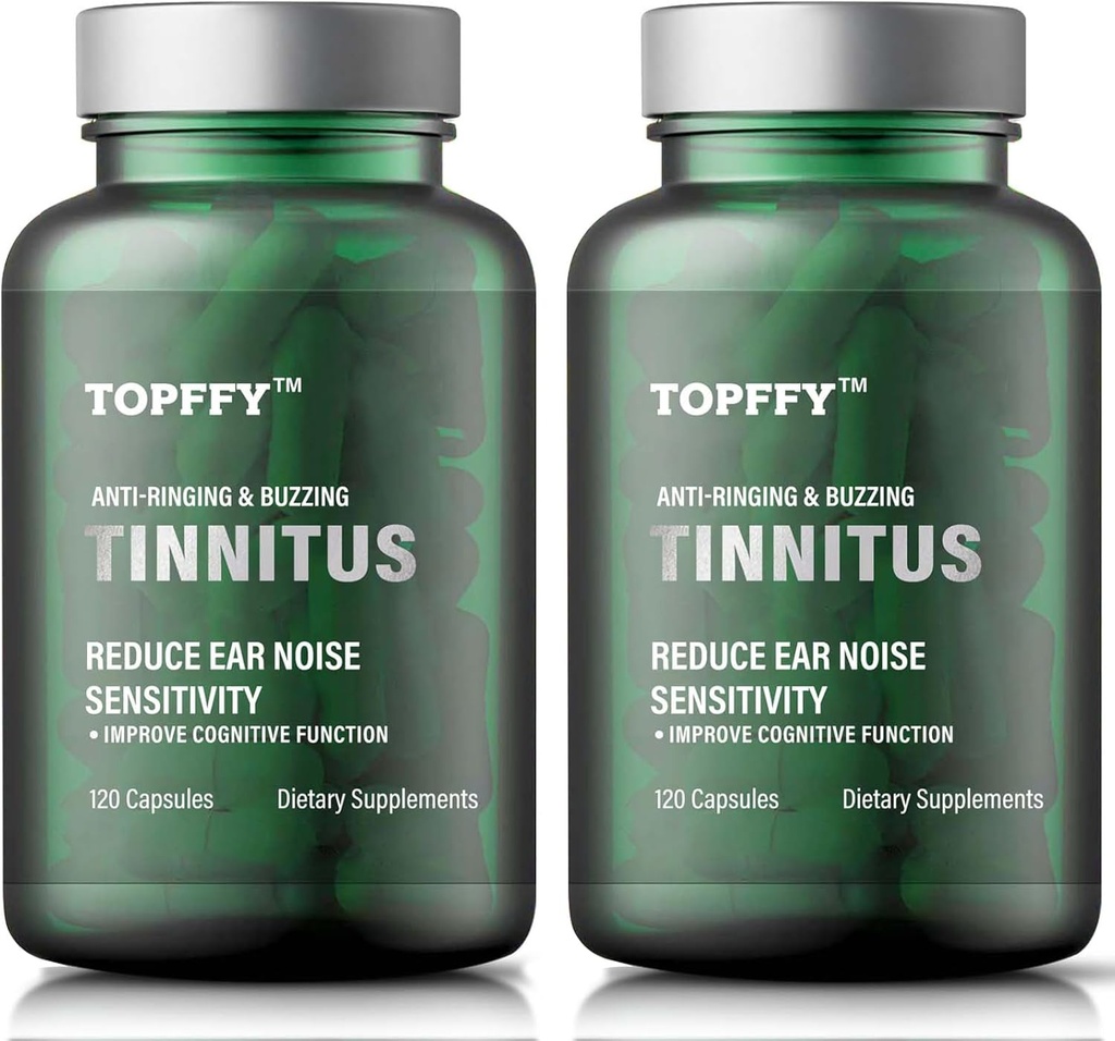 Relief Tinnitus untuk Telinga Berdering, Tambahan 1200 MG Tinnitus (2pack)