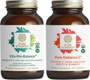 PURE SYNERGY Women 's Multivitamin, Stress, dan Esensials Energy Bundle 124; Whole Food Multi dengan Adaptogens, Vitamin C Ammune dan Skin Supplemen 12.4; Vegan, NON-GMO, dan Organ Ingregents