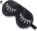 ZITASILK 100% Natural Silk Sleep Mask Blindfold, Adjustable Super- Smooth Soft Eye Mask for Sleep with Bag (Eyelashes)