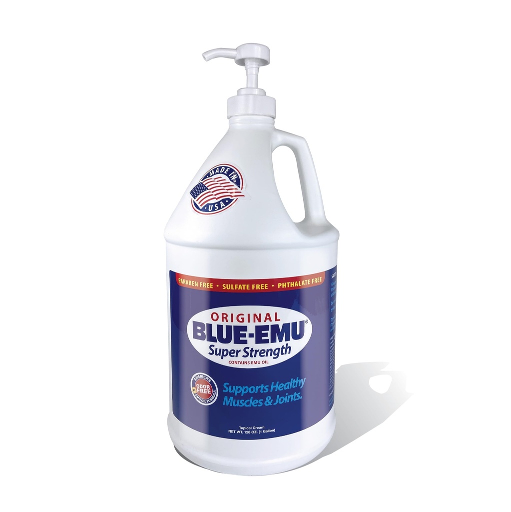BLUE- EMU Asli Super Energy Cream, Soothing Muscle & Joint Dukungan, 1 Gallon