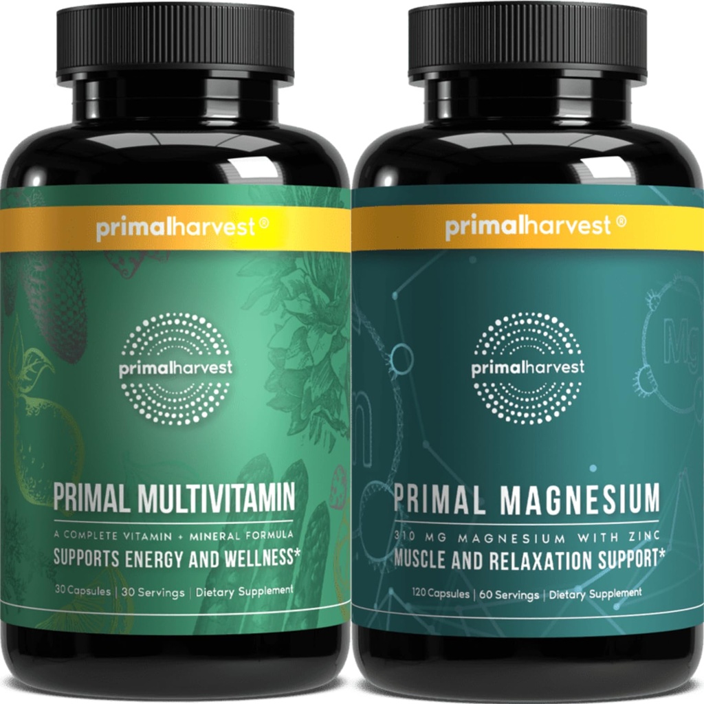 Suplemen Wanita dan Pria Multi Vitamin Capsules dan Magnesium Glycinate Bundle