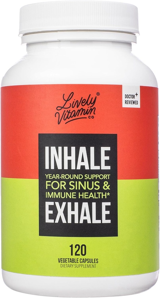 LIVELY VITAMIN CO. Inhale Exhale - Helping Calm Allergies - Itchy Watery Eyes - Allergy Symptom Relief