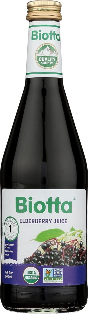 Jus Elderberry Biotta, Ounce 16,9
