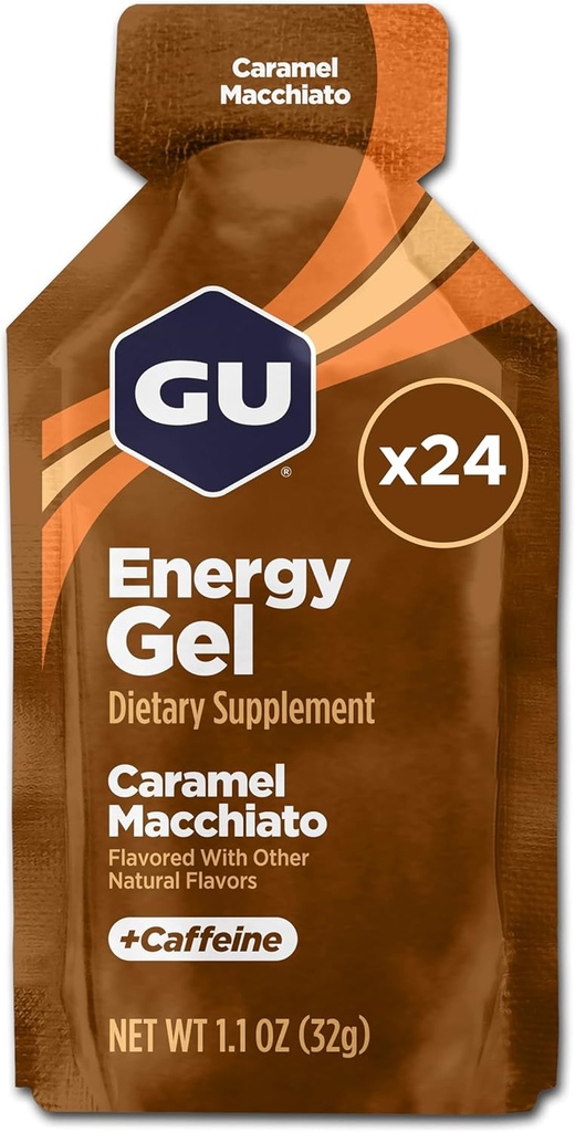 Gel Energi GU, Geel Energi Olahraga, Karamel Macchiato, 24 Kotak Hitung