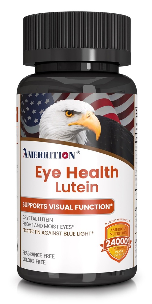Advanced Lutein Eye Health Supplement - Enhanced with Symxanthin, Supports Vision & Eye Health - Non-GMO & Gluten Free - Natural Eye Vitamin Talet - 60ct