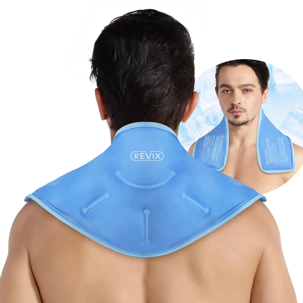 Lipatan Paket Es Revix Neck - Dapat digunakan kembali Jepit Gulung Hot Cold untuk Neck dan Shoulder, Desain Fleksibel Besar dengan Pinjaman Lemak Lembut, Gul Servical Lip Ideal untuk Pemulihan Pembangunan-Pembangunan, Fatigue & Relaxation