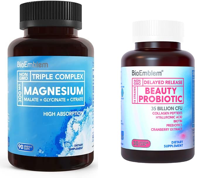 BioEmblem Women Triple Magnesium Complex Beauty Prolection - 120 Piece Assorment - Unflashed