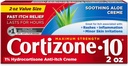 Cortizone 10 Maximum Power Anti- Itch Cream dengan Soothing Aloe, 1% Hydrocortisone Creme, 2 oz.