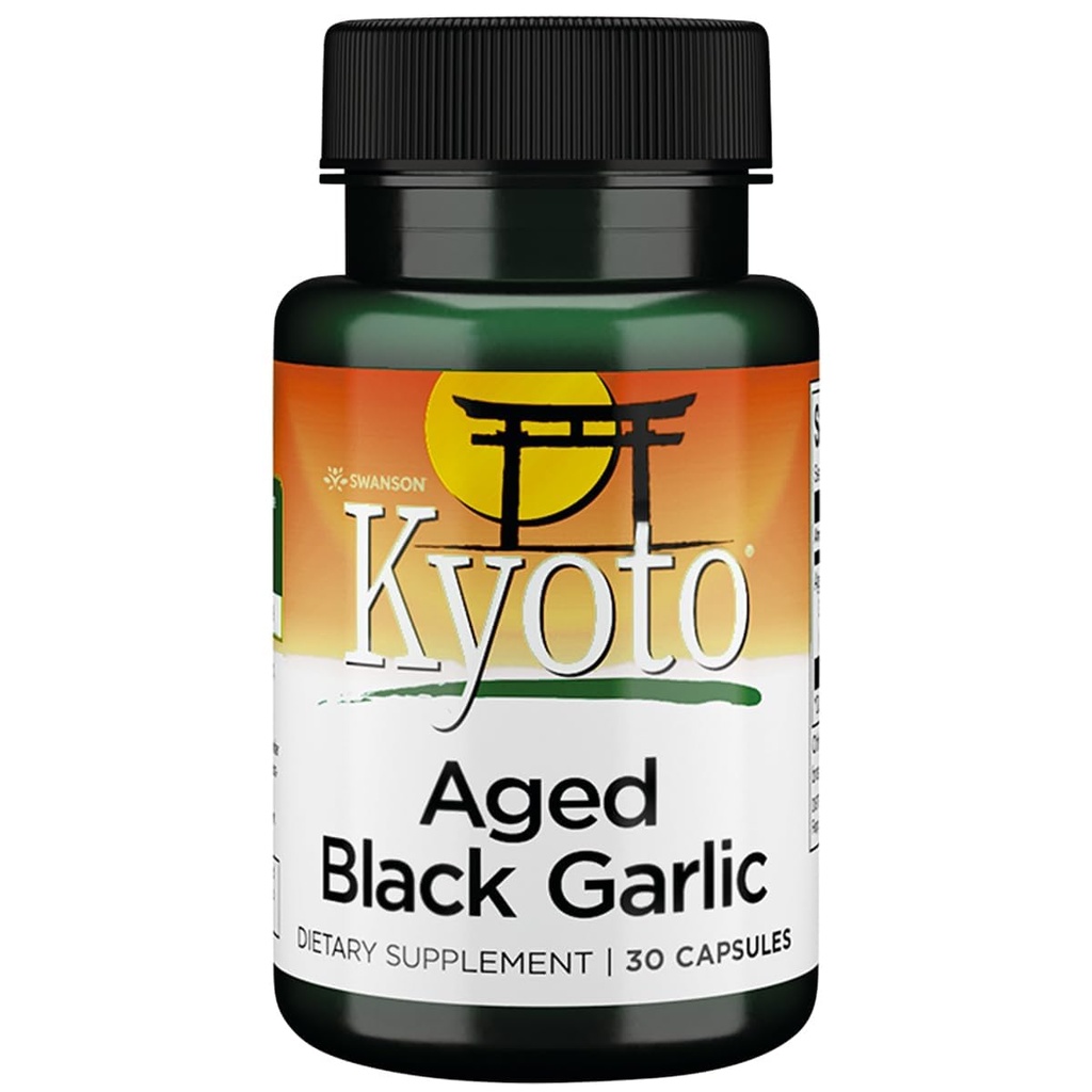 Swanson Aged Black Garlic 650 Miligram 30 Capsules