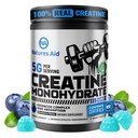 Nature Aid NSF Cerdened Creatine Gummy 5g - Creatine Monohydrate Gummies - Pre- Workout Energy & Muscle Growth Dukungan untuk Pria & Perempuan 124; Blueberry Electrolite Gummies (135 Count)