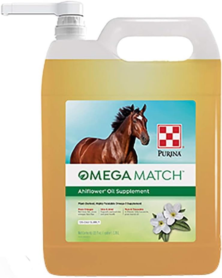 Purina 124; Omega Match Ahiflower Oil Horse Supplement (1 Gallon) Botol