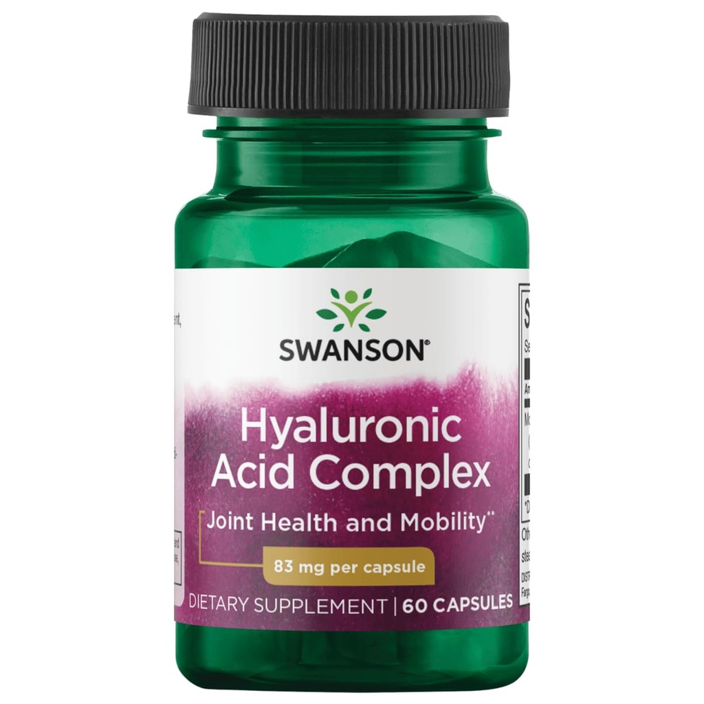 Swanson High Potency Halal- Joint Hyaluronic Acid Complex 83 Miligram 60 Capsules