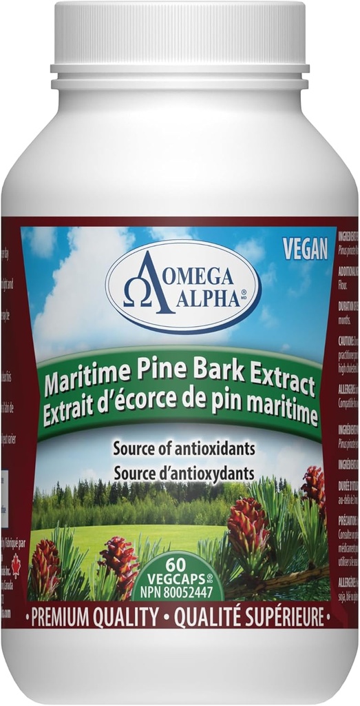 Omega Alpha Maritim Pine Bark Extract Anti Hypertenstion 60 Capsules