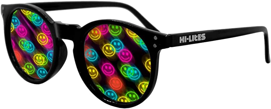 HHILITES Smiley Special Effect Light Transchange / Light Diffraction Glasses