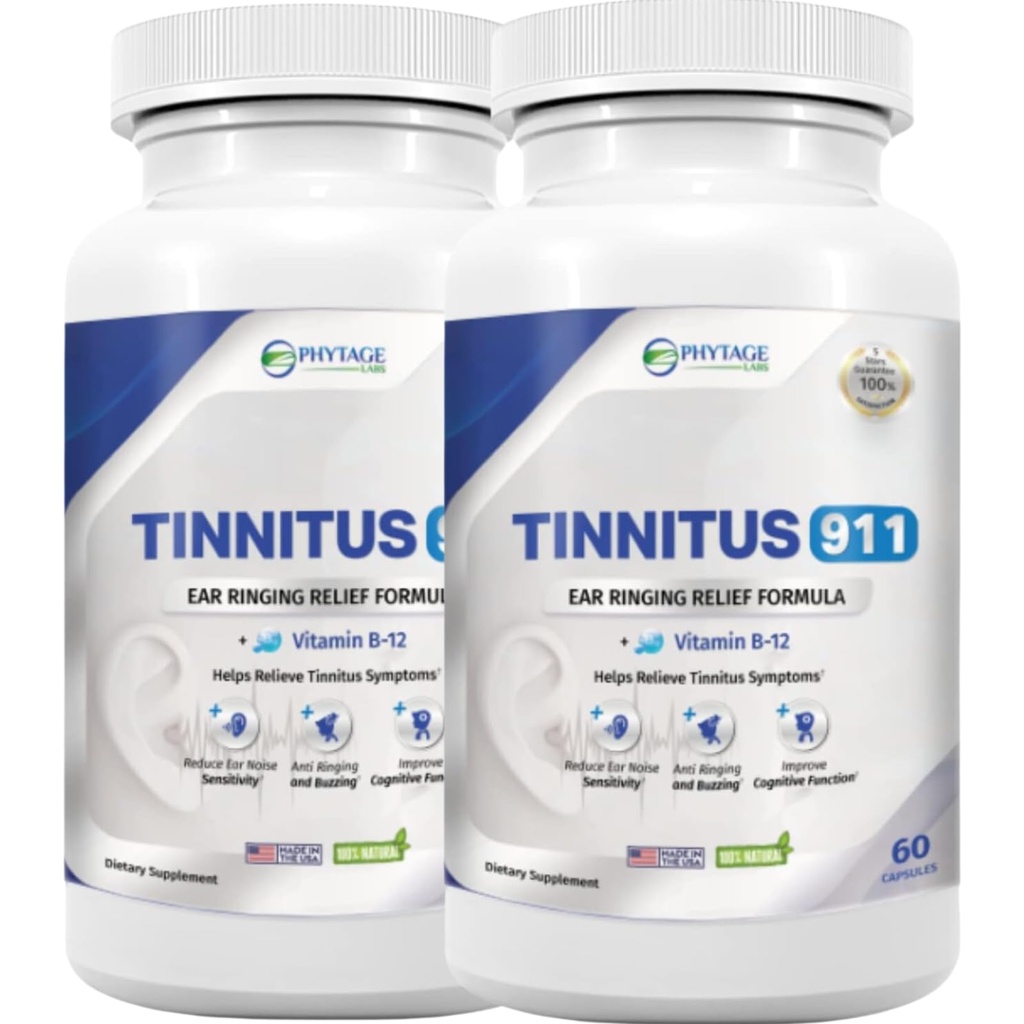 Tinnitus 911-Tinnitus Relief Supplement - Ear Ringing Relief - 2 Pack