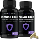 NutraChamps 27 dalam 1 Imune Suplemen Dukungan, 90 Ammune Defense Kapsul, 1000mg Vitamin C, 5000 IU D3, Elderberry, Zinc, 1 Milyar CFU Progrees & More (Paket 2)