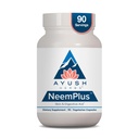 Ayush Herbs Neem Plus - Kesehatan Digetical bagi Perempuan & Pria, Gut Dukungan Tambahan untuk Kesehatan Perut & Skin, Dukungan Imunitas - 90 Vegetarian Capsules (1 Cacah)
