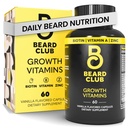 Klub Jenggot - Biotin Beard Growth Vitamin - Dukung A Thicker Fuller Beard, Isi dalam Patches - Mineces & Multi- Vitamin Bantu Dukungan dan Menstimulasi Pertumbuhan Rambut Healthier