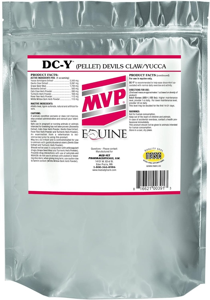 DC-Y (2 Ibs) Aids in Minimizing Aches and Tenderness Associated with Every Day Activents in Horses...