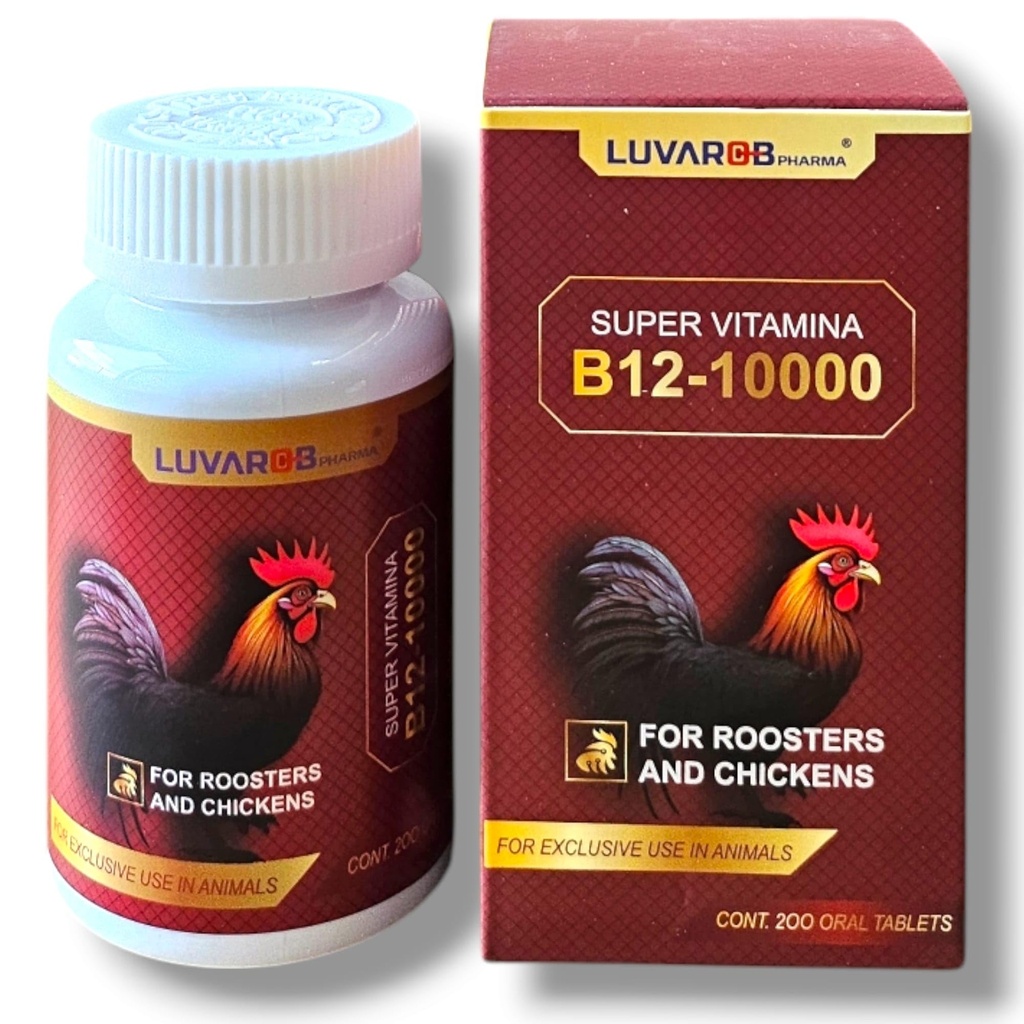 B- 12 200 Tablet untuk Roosters Burung