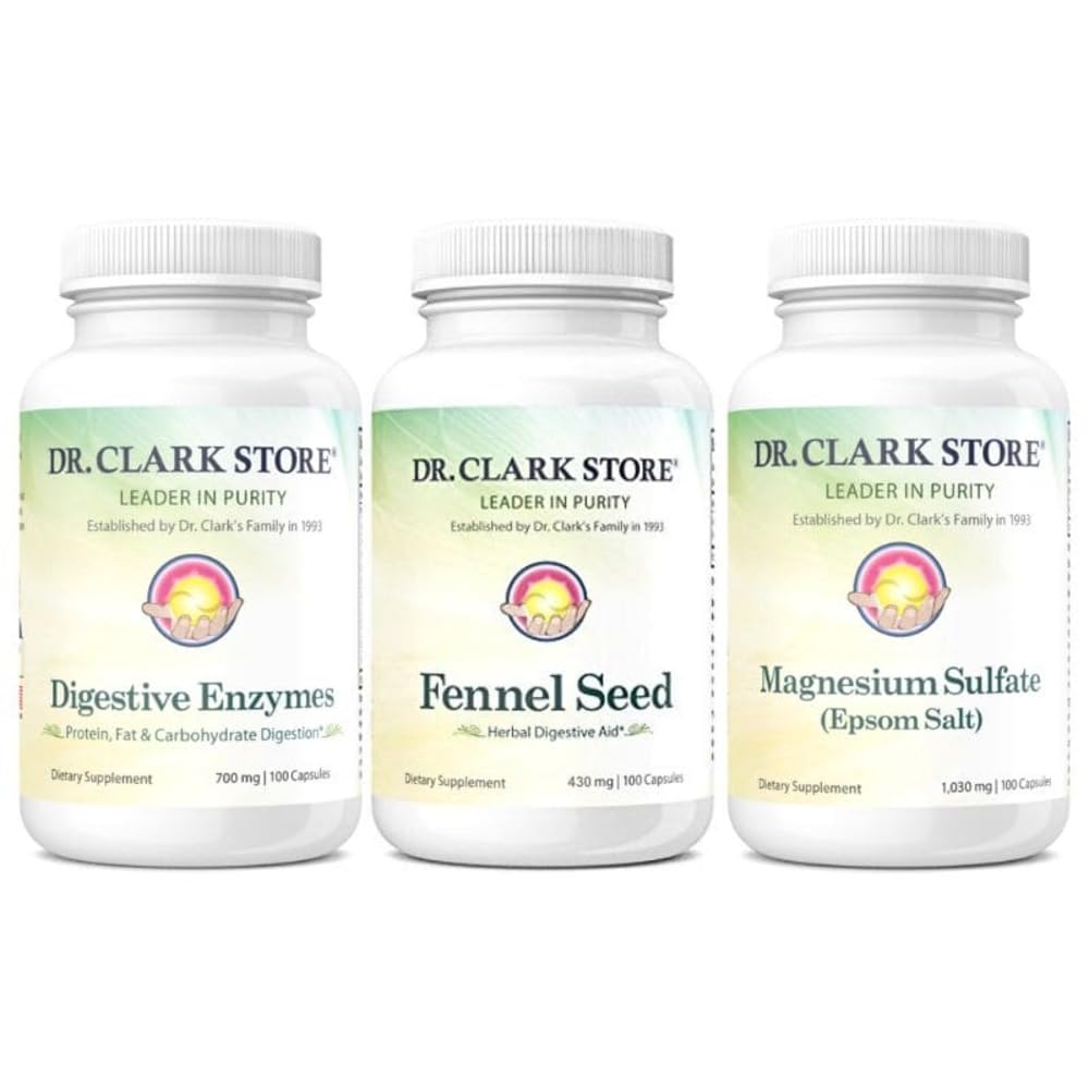 Dr. Clark Store Tummy datar & Debloating Kit - Dukungan Digetical Natural untuk Penendahan Relief, Perut datar & Peningkatan Kesehatan Gut