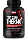 ForCE FacTOR TeacTOR X180 Testosterone Suplement and Fat Burner for Men to Accelerate Metabolism, Reduce Body Fat, Build Lean Muscle, and Increase Thermogenesis, 120 Capsules