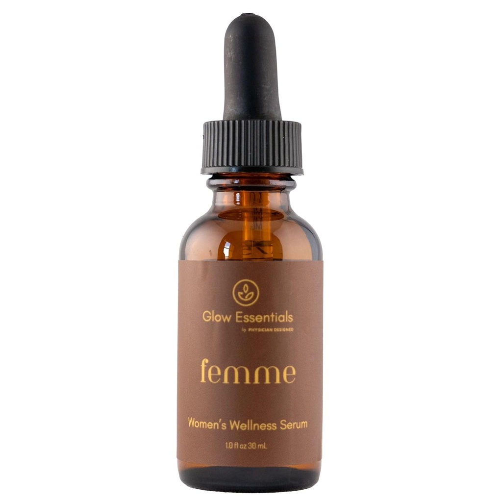 Physician Designed Femme - Topical Progesterone Serum 124; saldo hormon untuk wanita: 124; 20 mg progesterone USP bioidentik 126; 1 FL oz 30 mL