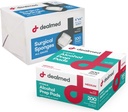 Dealmed Alkohol Prep Pads dan Gauze Sponge Bundle 124; 200 Count Medium Ukuran Alkohol Pads Ditambah 4 "x 4" Spone Operasi Gauze 200 Cacah