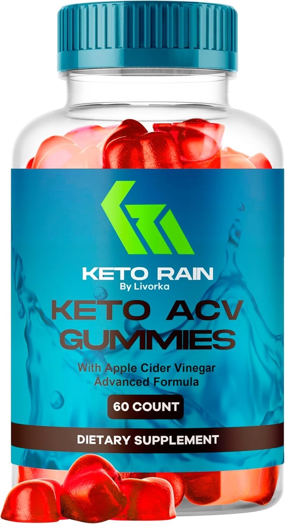 Keto Rain Kimmies - Keto Rain Advanced ACV Gummys, Keto Rain ACV Gummy 1050MG - All Natural Keto Rain Apple Cider, KetoRain ACV Gummys, 60 Gumne selama 1 Bulan