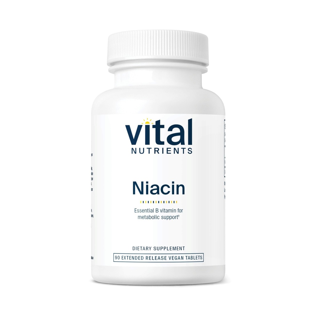 Visi Niasin B3 Support Heart Health and Protein Fat Metabolisme 124en, Soy Free 124; Non-GMO 12490