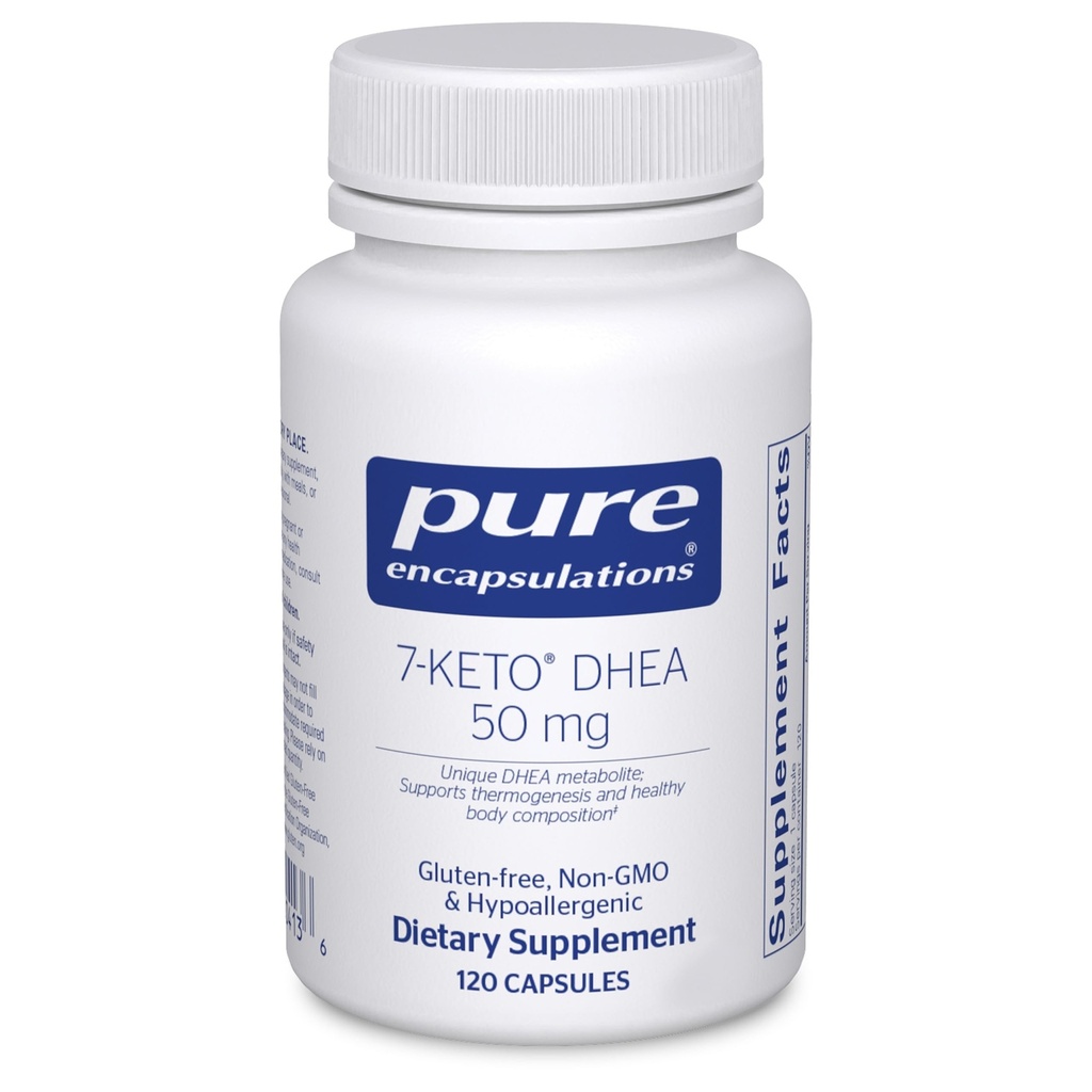 Ensulations murni 7- Keto DHEA 50 mg 124; Unique DHEA Metalite Suplemen untuk mendukung Thermogenesis dan Komposisi Tubuh Sehat * = 124; 120 Capsules