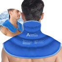 Atsuwell Ice Pack untuk Kompresi Dingin Neck dan Shoulders, Kandang Es Bahu Dapat Dipakai Ulang Gel, Kemasan Besar Belakang Cold Kemasan untuk Neck, Bahu, Hip, Biru