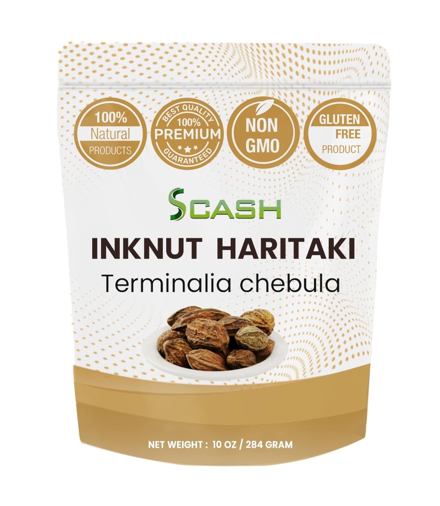 Haritaki / Inknut Whole for Dark Circles 12.4; 10 Ounce (283 Grams) £124. 100% Ramuan Kering Secara alami 124; Chelala Terminalia