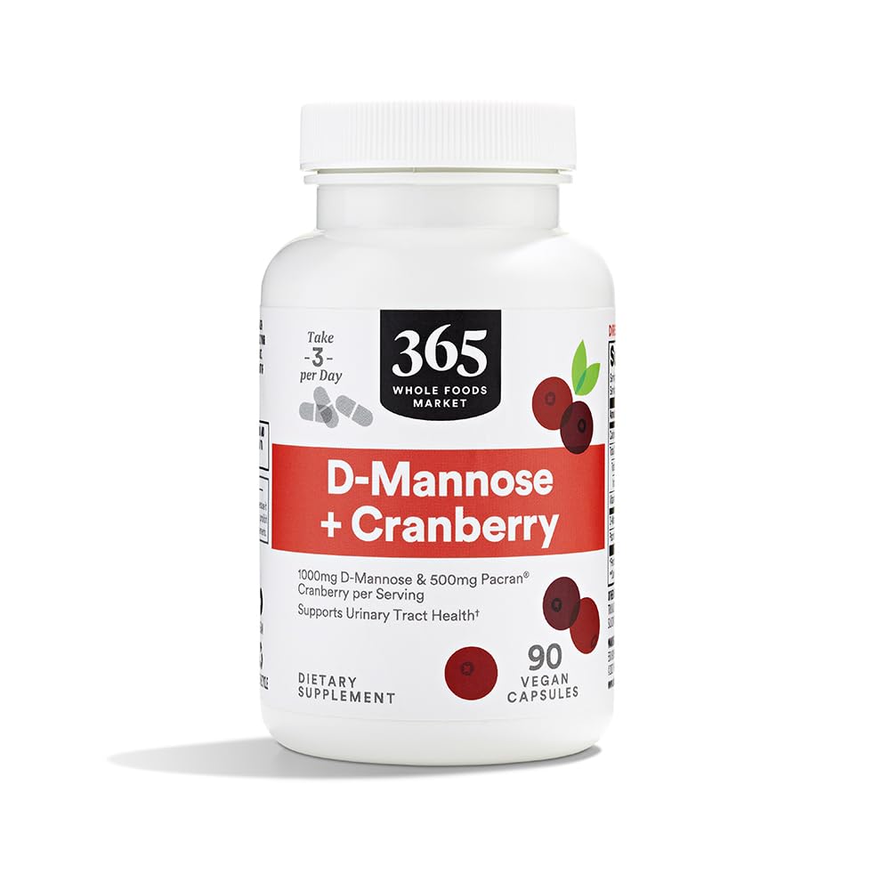 365 oleh Whole Foods Market, D- Mannose With Cranberry, 90 Count