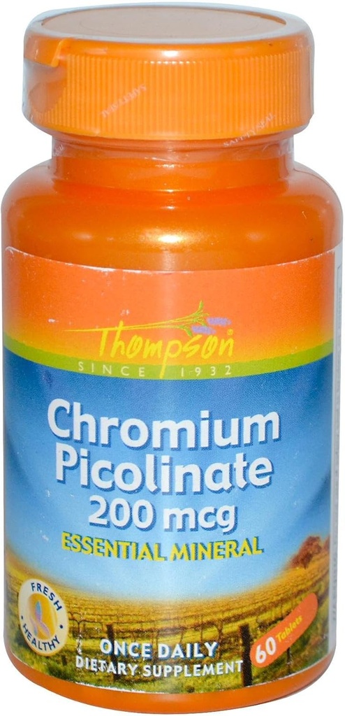 Thompson Chromium Picolinate, Tablet (BTL-Plastic) 200mcg 60ct