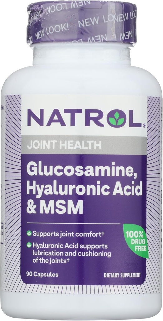 Natrol Glucosamine, Acid dan MSM, 90 Kapsul