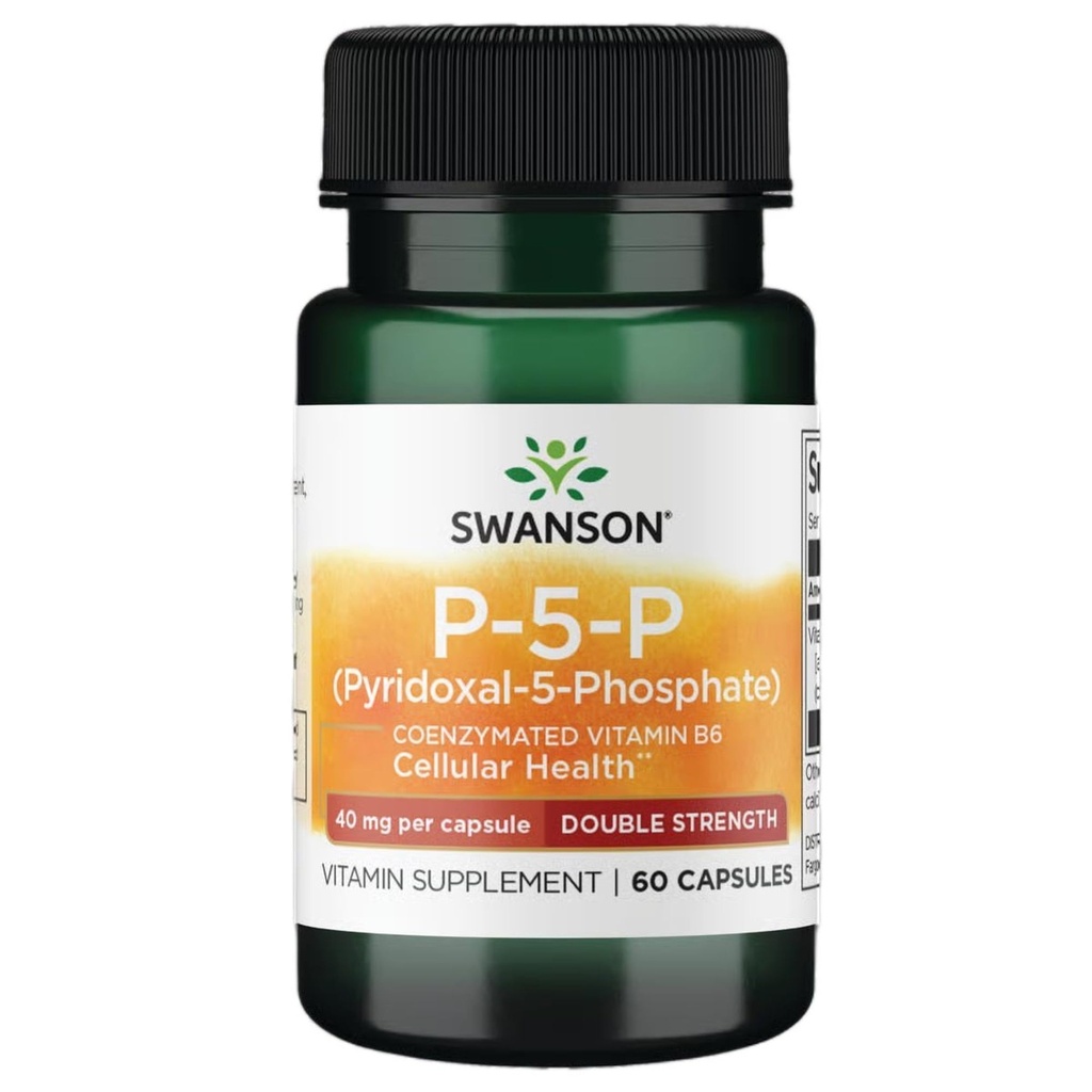 Swanson P-5- P (Pyridoxal- 5- Pfosfat) Koenzim Vitamin B-6 40 juta 60 Kapsul